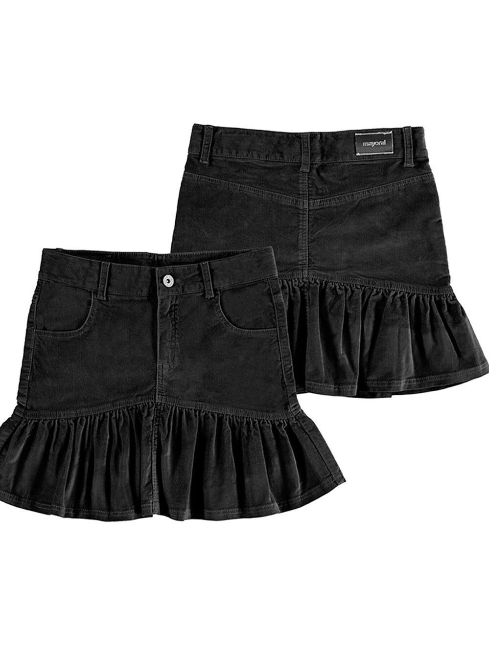 Mayoral Charcoal Ruffle Skirt